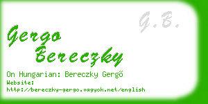 gergo bereczky business card